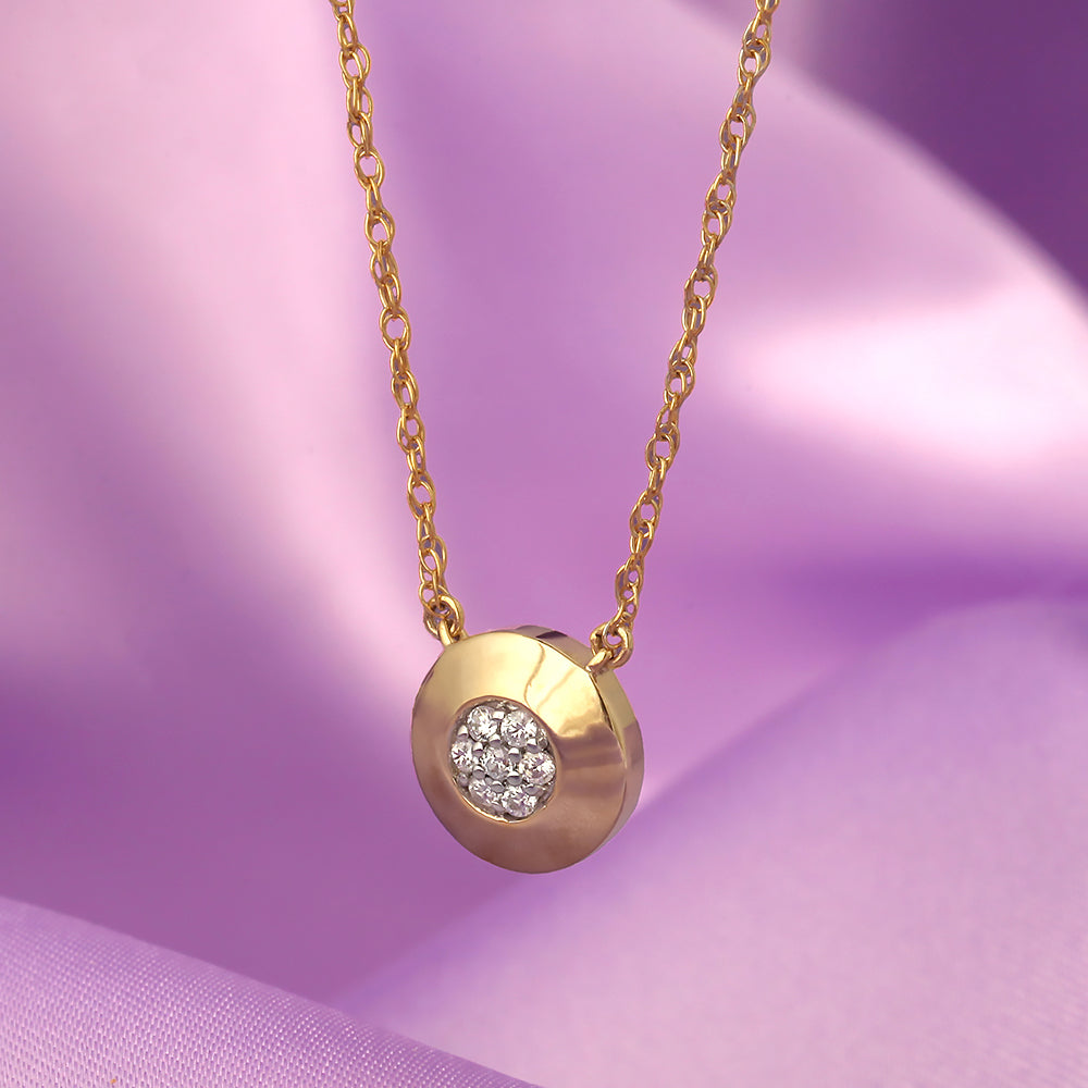 Glittering Disc Necklace