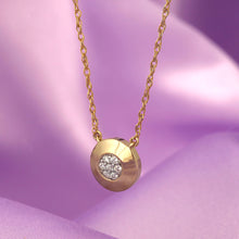 Glittering Disc Necklace