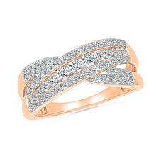 Crossover Diamond Band Ring