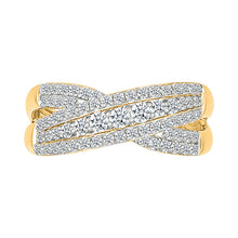 Crossover Diamond Band Ring