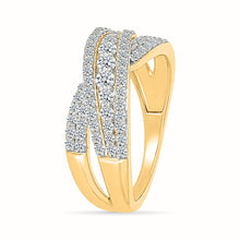 Crossover Diamond Band Ring
