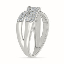 Crossover Diamond Band Ring