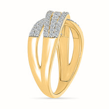 Crossover Diamond Band Ring