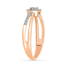 Double Crossover Diamond Ring