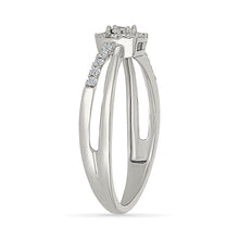 Double Crossover Diamond Ring
