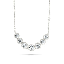 Gleaming Diamond Cluster Necklace