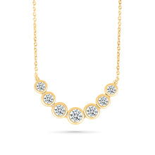 Gleaming Diamond Cluster Necklace