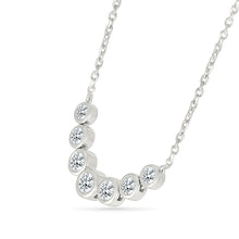 Gleaming Diamond Cluster Necklace