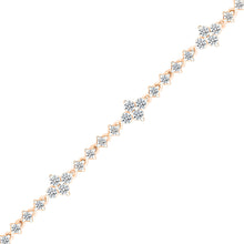 Diamond  Cluster Flower Bracelet