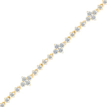 Diamond  Cluster Flower Bracelet