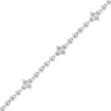 Diamond  Cluster Flower Bracelet