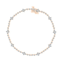 Diamond  Cluster Flower Bracelet