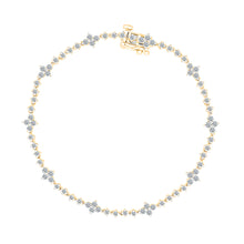 Diamond  Cluster Flower Bracelet