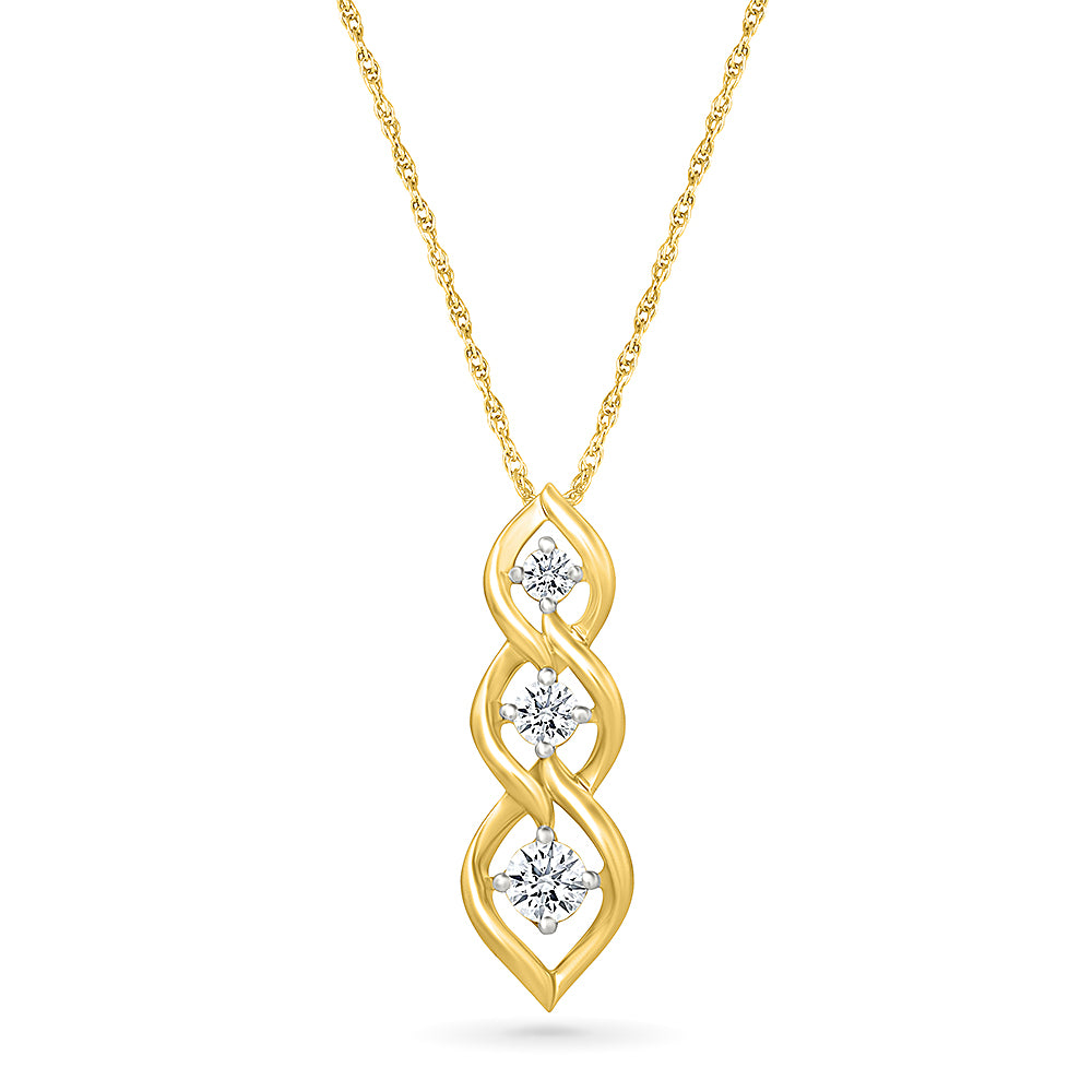 Intertwined Timeless Diamond Pendant