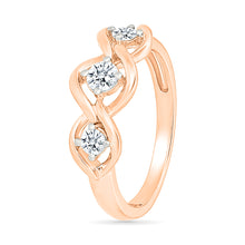 Tri Diamond Golden Ring