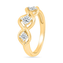 Tri Diamond Golden Ring