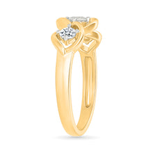 Tri Diamond Golden Ring