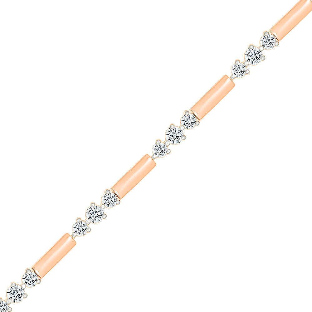 Gleaming Starlight Gold & Diamond Bracelet