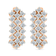 Diamond Cluster Rows Earrings