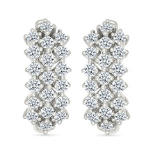 Diamond Cluster Rows Earrings