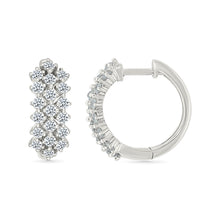 Diamond Cluster Rows Earrings