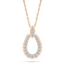 Teardrop Diamond Halo Pendant