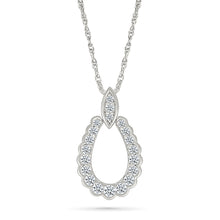 Teardrop Diamond Halo Pendant
