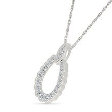 Teardrop Diamond Halo Pendant