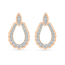 Mystic Gold & Diamond Teardrops Earrings