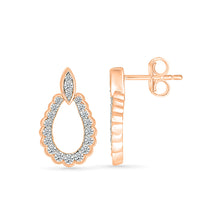 Mystic Gold & Diamond Teardrops Earrings