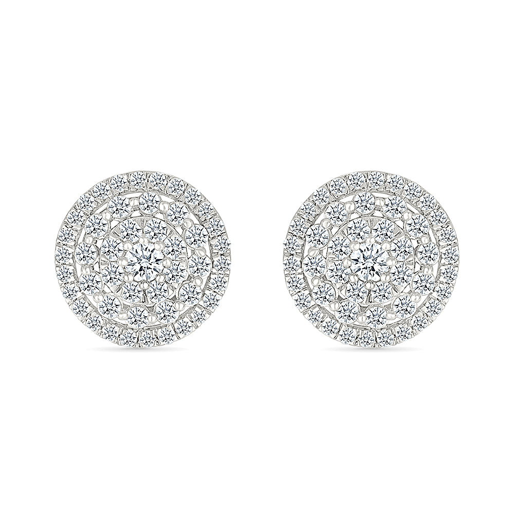 Starry Diamond Cluster Earrings