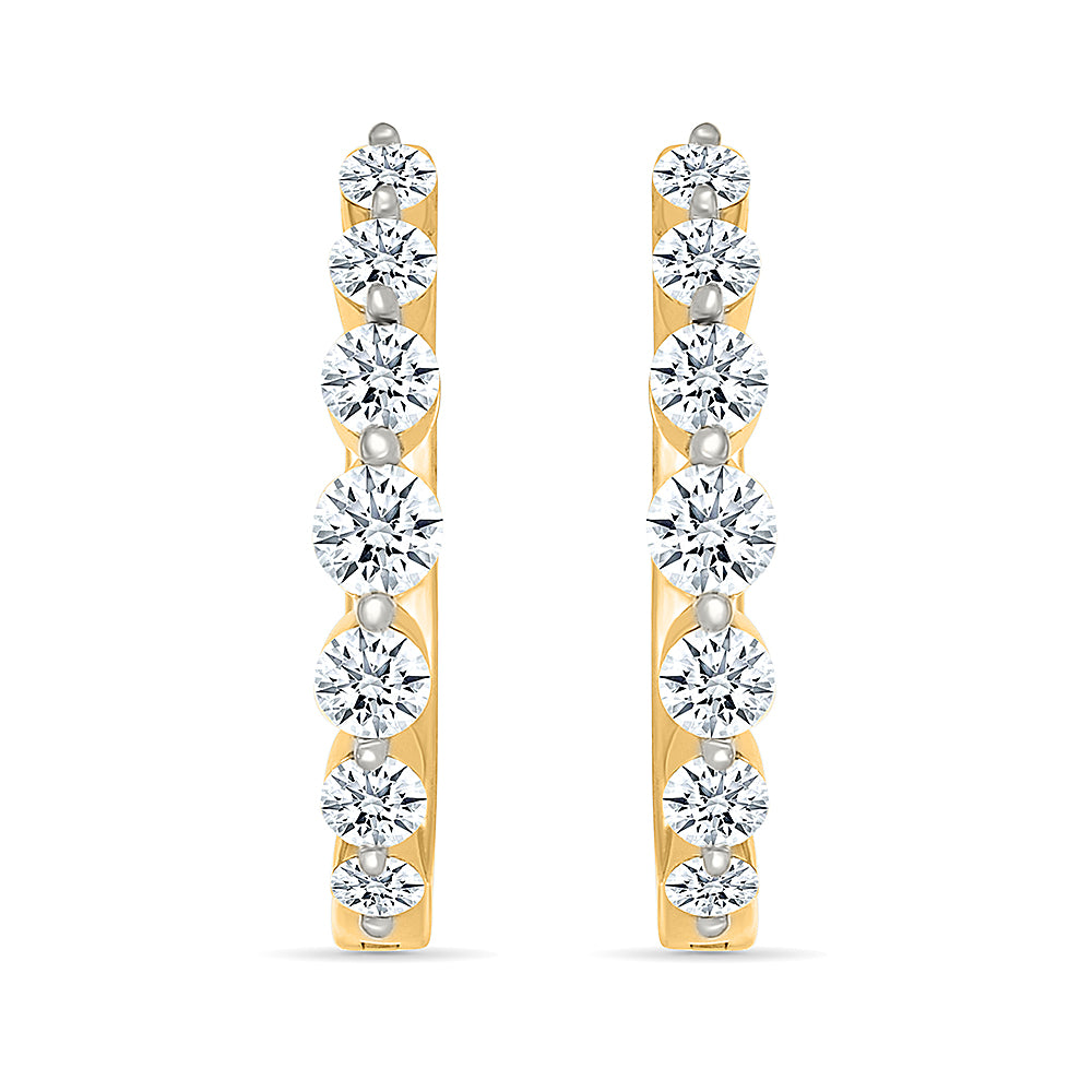 Shining Diamond Hoops Earrings
