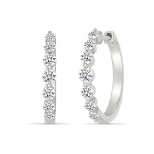 Shining Diamond Hoops Earrings