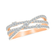 Interwoven Twine Sparkling Diamond Ring