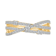 Interwoven Twine Sparkling Diamond Ring