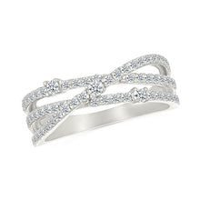Interwoven Twine Sparkling Diamond Ring