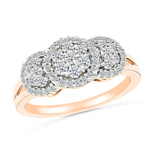 Shimmering Triple Bloom Diamond Ring