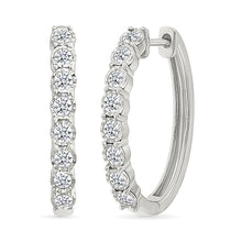 Bubbly Chunky Gold & Diamond Hoops Earrings