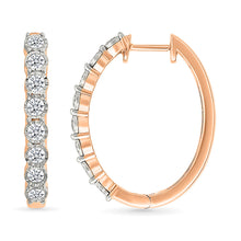 Bubbly Chunky Gold & Diamond Hoops Earrings