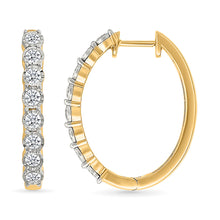 Bubbly Chunky Gold & Diamond Hoops Earrings