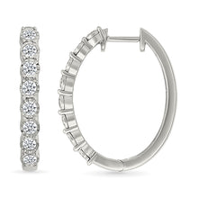 Bubbly Chunky Gold & Diamond Hoops Earrings