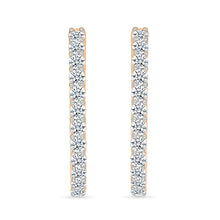 Modern Classic Diamond Hoop Earrings