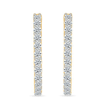 Modern Classic Diamond Hoop Earrings
