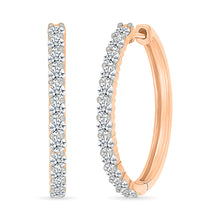 Modern Classic Diamond Hoop Earrings