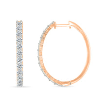 Modern Classic Diamond Hoop Earrings