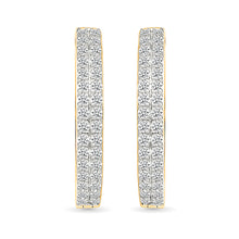 Golden Constellation Diamond Hoop Earrings