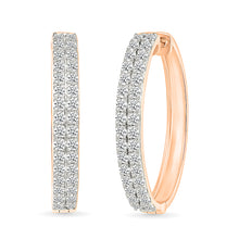 Golden Constellation Diamond Hoop Earrings
