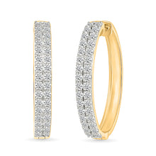 Golden Constellation Diamond Hoop Earrings