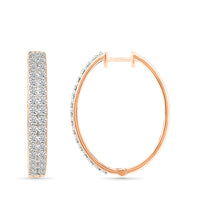 Golden Constellation Diamond Hoop Earrings