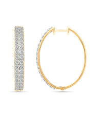 Golden Constellation Diamond Hoop Earrings